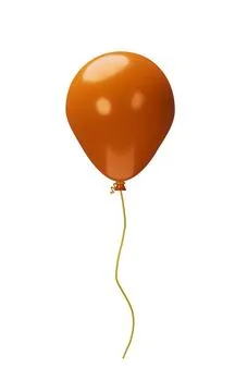 3D orange balloon Stock Illustration