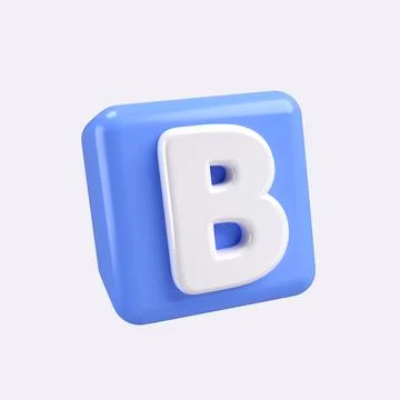 3d Orange C block wasps. minimal school icon. isolated on background, icon Stock Illustration