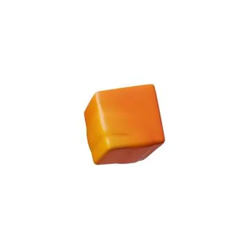 3d orange carrot cube. Stock Illustration