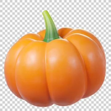 3D orange pumpkin Stock Illustration