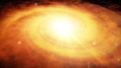 3D Orange Space Galaxy Animation Background Backdrop Stock Footage