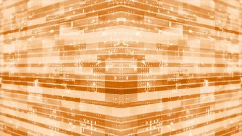 3D orange striped box pattern moving technology cyberspace background Stock Footage 272432139