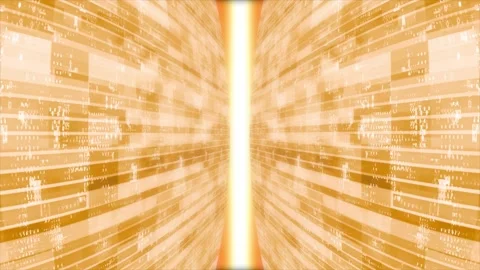 3D orange striped box pattern moving technology 3d cyberspace Stock Footage 272438143