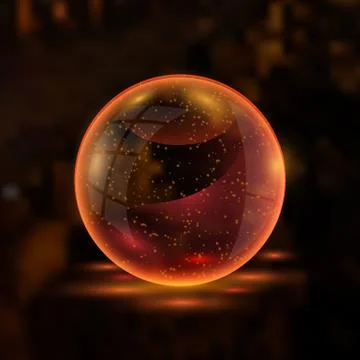 3d orange textured vector sphere. Stock Illustration