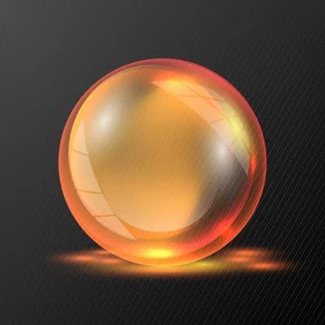 3d orange vector sphere. Stock Illustration