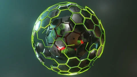 3D orb effect on shadowy background. Mystical visual special effect. 4K loop. Stock Footage 169059870