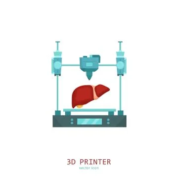 3d organ printing Stock Illustration