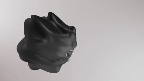 3d organic sphere with deformable and wavy surface shape Stock Footage 247454262