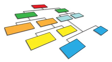3d organizational chart Stock Illustration