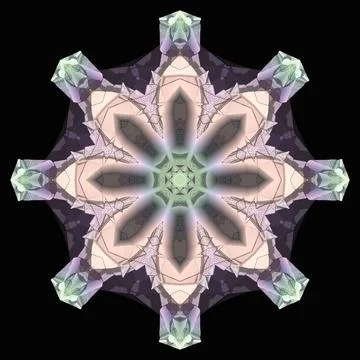 3D ornament on black background	 Stock-Illustration