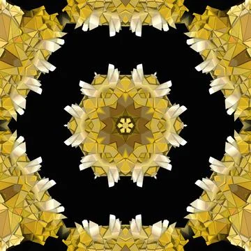 3D ornament on black background	 Stock Illustration