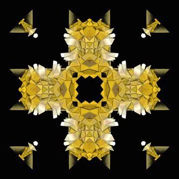 3D ornament on black background	 스톡 일러스트