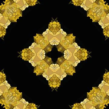 3D ornament on black background	 Stock Illustration