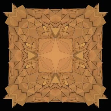 3D ornament on black background	 Illustrazione stock