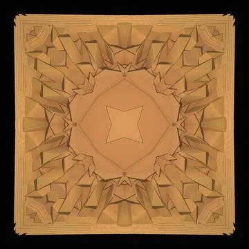 3D ornament on black background	 Stock-Illustration