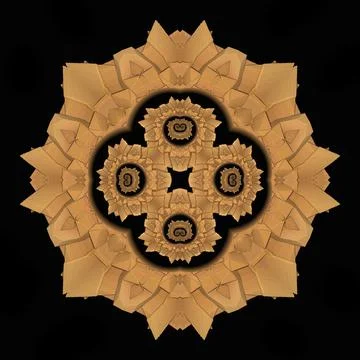 3D ornament on black background	 Illustrazione stock
