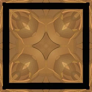 3D ornament on black background	 스톡 일러스트