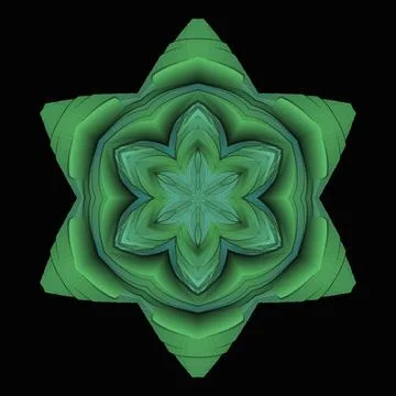 3D ornament on black background	 Stock-Illustration