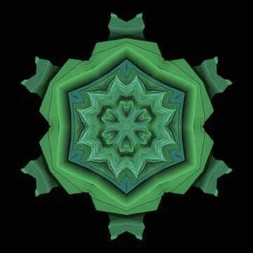 3D ornament on black background	 Stock Illustration