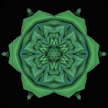 3D ornament on black background	 스톡 일러스트