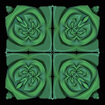 3D ornament on black background	 스톡 일러스트