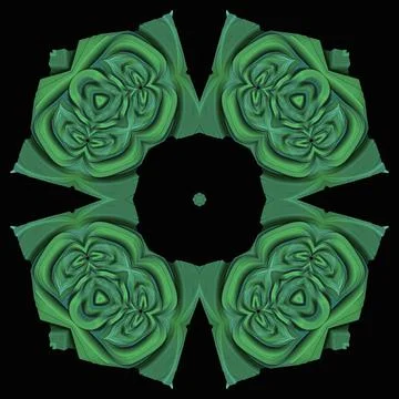 3D ornament on black background	 Stock-Illustration