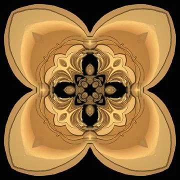 3D ornament on black background	 Stock Illustration