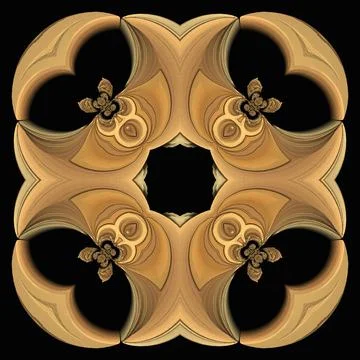 3D ornament on black background	 Stock-Illustration