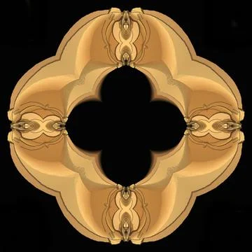 3D ornament on black background	 Stock Illustration