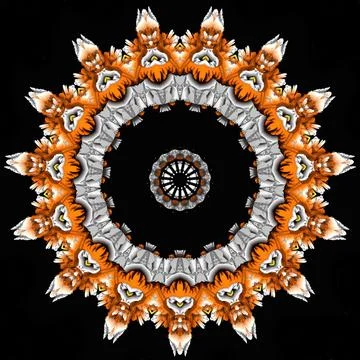 3D ornament on black background	 Illustrazione stock