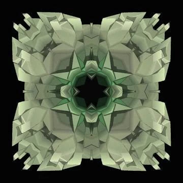 3D ornament on black background	 Stock Illustration