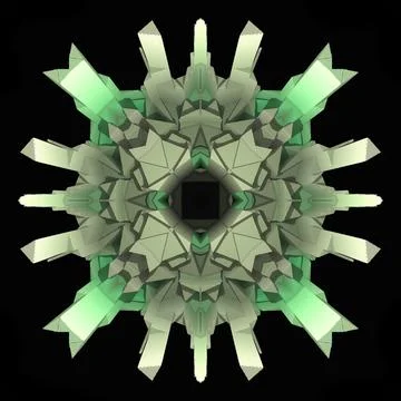 3D ornament on black background	 스톡 일러스트