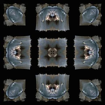 3D ornament on black background	 Stock-Illustration
