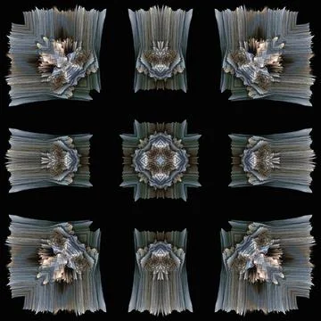 3D ornament on black background	 Stock-Illustration