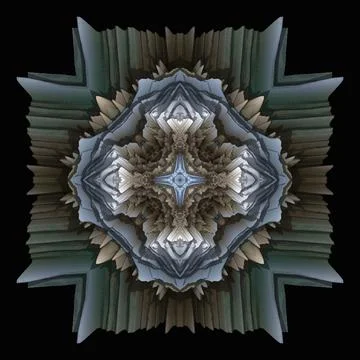 3D ornament on black background	 Stock Illustration