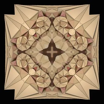 3D ornament on black background	 Stock-Illustration
