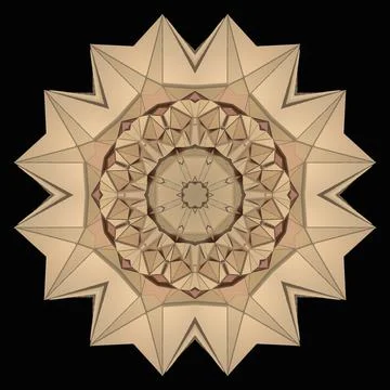3D ornament on black background	 Stock-Illustration