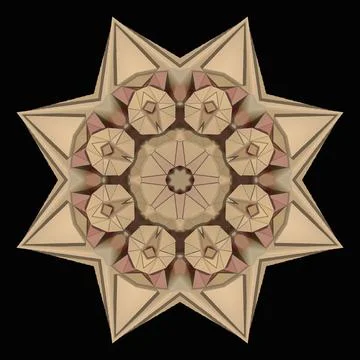 3D ornament on black background	 스톡 일러스트