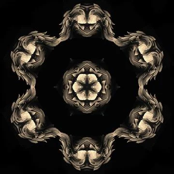 3D ornament on black background	 Stock Illustration