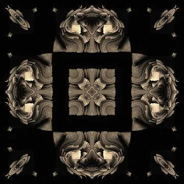 3D ornament on black background	 Stock-Illustration