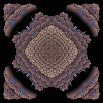 3D ornament on black background	 스톡 일러스트