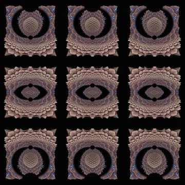 3D ornament on black background	 Illustrazione stock