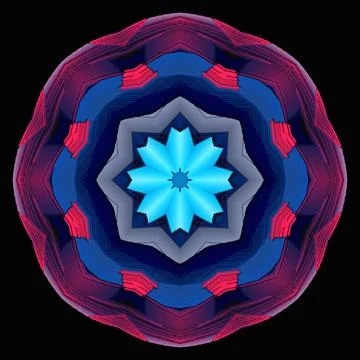 3D ornament on black background	 Stock-Illustration