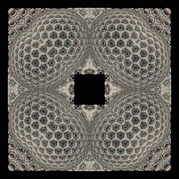3D ornament on black background	 Stock-Illustration