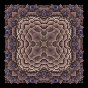 3D ornament on black background	 Stock Illustration