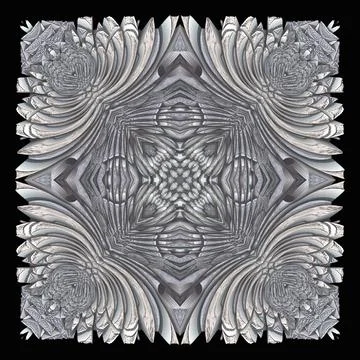 3D ornament on black background	 Stock-Illustration