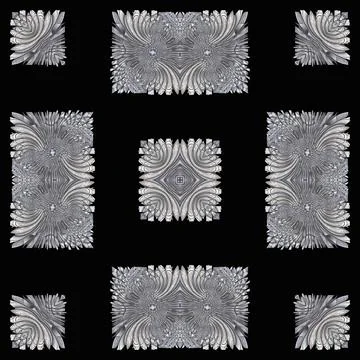 3D ornament on black background	 Stock-Illustration