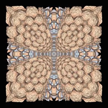 3D ornament on black background	 Stock Illustration