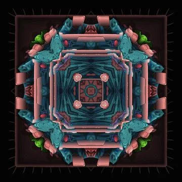 3D ornament on black background	 스톡 일러스트