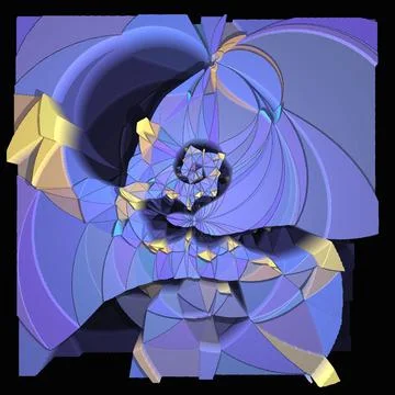 3D ornament on black background	 스톡 일러스트